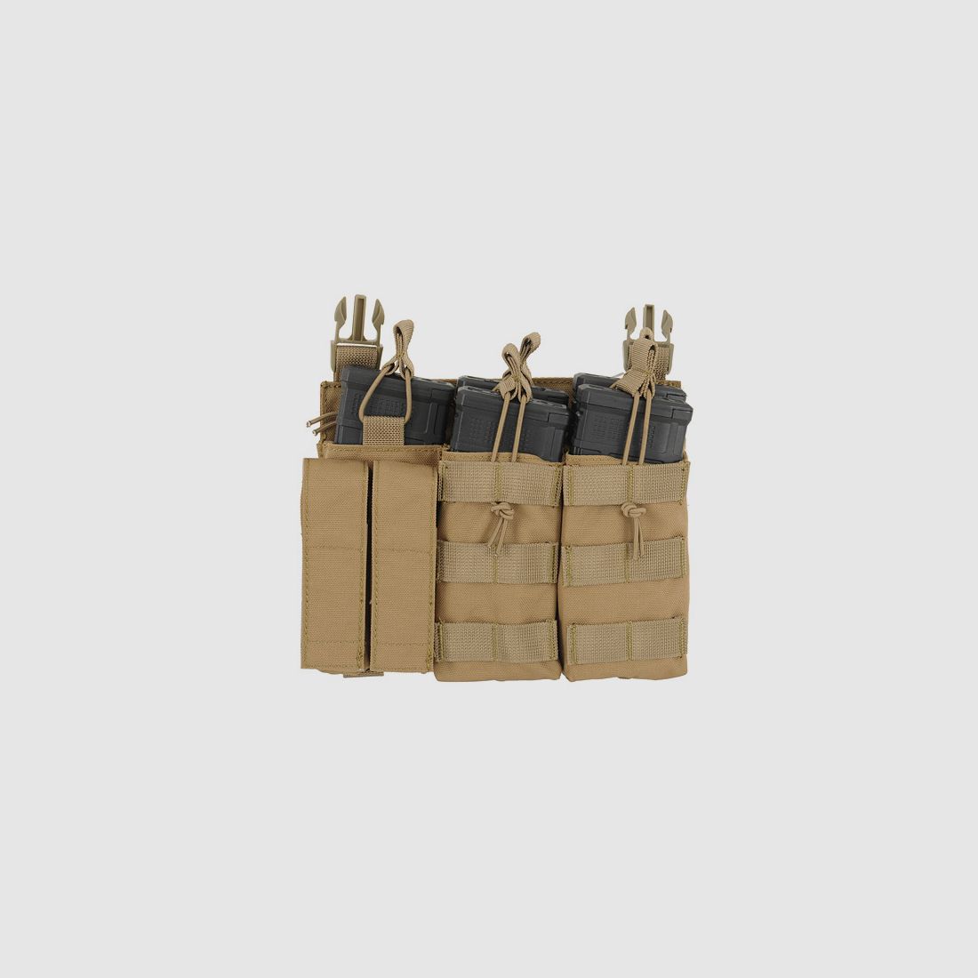 Buckle Up Triple 5.56/Pistol Pouch Panel - Coyote