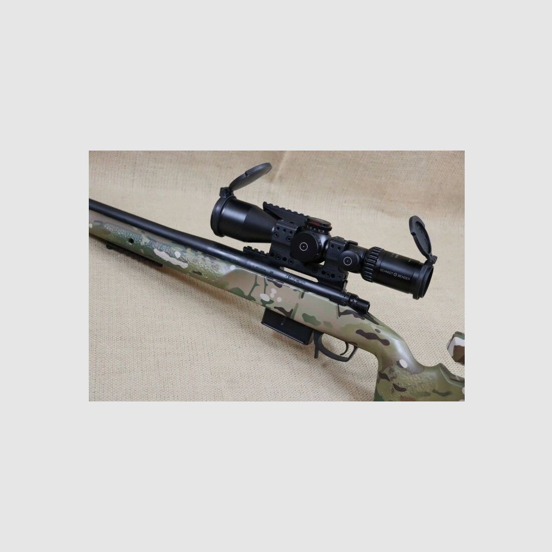 Repetierbüchse, GA Precision Gladius, Mod. MCS T2-A, Kal. .308 Winchester	 Schmit & Bender 5-20 x 50 PM II Ultra Short mit Leuchtabsehen und Spuhr Blockmantage.