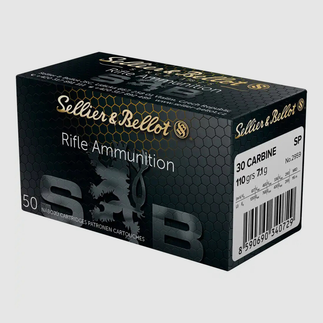 Sellier&Bellot SP 7,1g/110grs à50 .30 Carbine