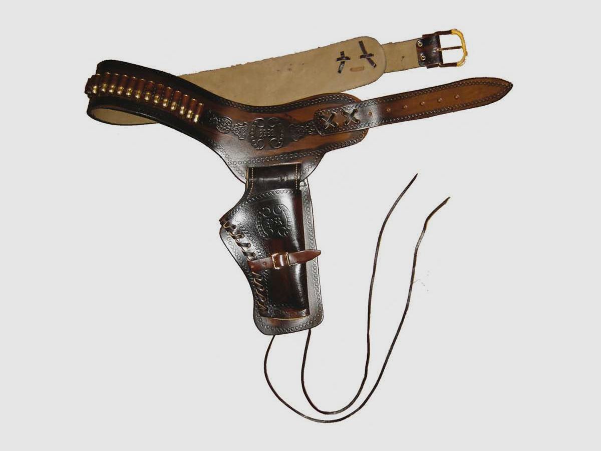 Cintura con fondina per revolver Western - Cintura 1 revolver, immagine 1 di 8