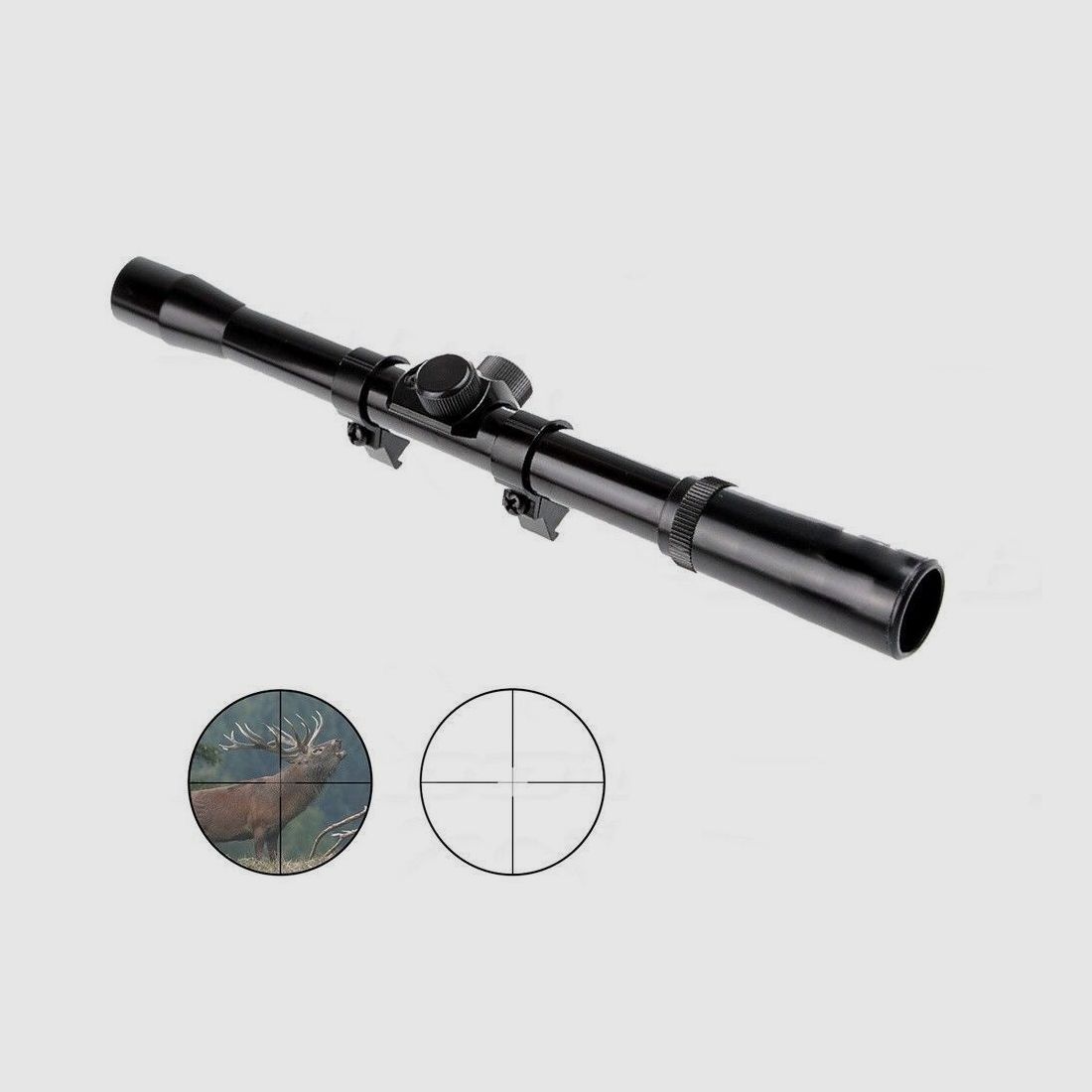 Divers Zielfernrohr 4x20 Duplex Absehen 8 inkl. Montage