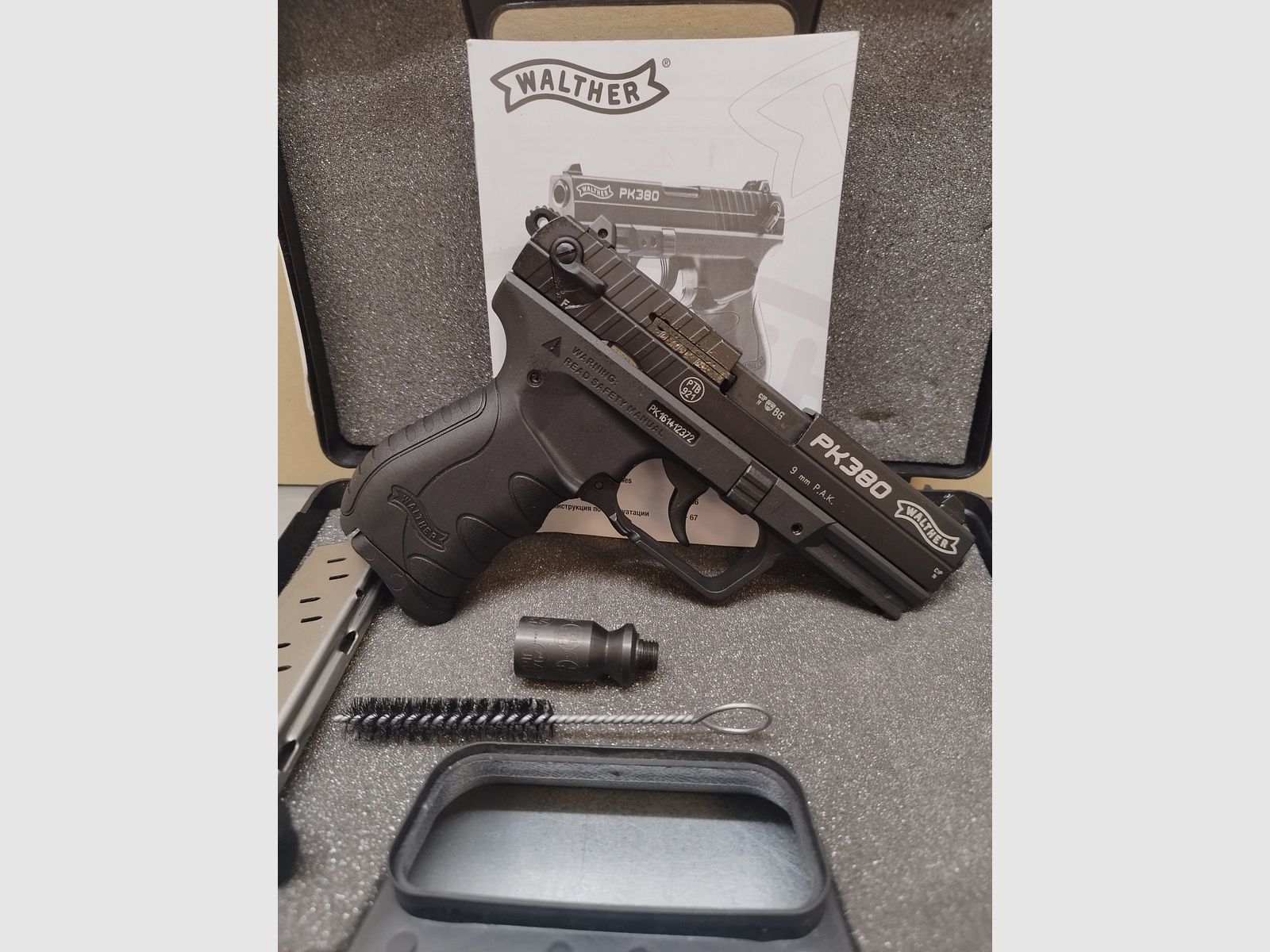 Walther PK380 SSW 9mm PAK + magazino di riserva !!Arma nuova!!