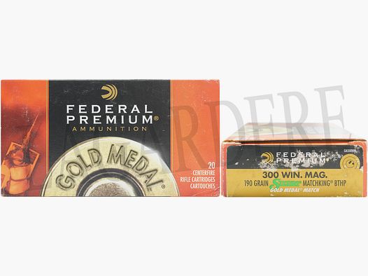 FEDERAL GOLD MEDAL MATCH 190 GRS BTHP (PATRONE MIT GESCHOSS)