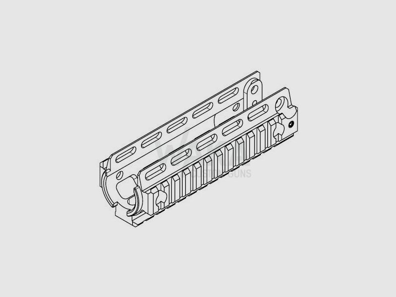B&T protezione per le mani 3x NAR per HK MP5/SP5, variante speciale BPOL, in alluminio