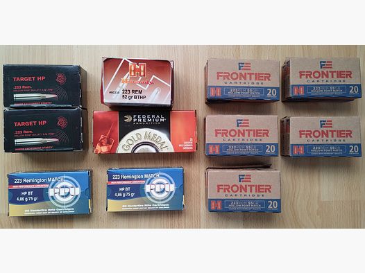 .223 Rem. Match-Munition: Federal, Hornady, Geco