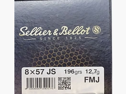 Sellier & Bellot 8x57JS FMJ 196grs - 50 rounds