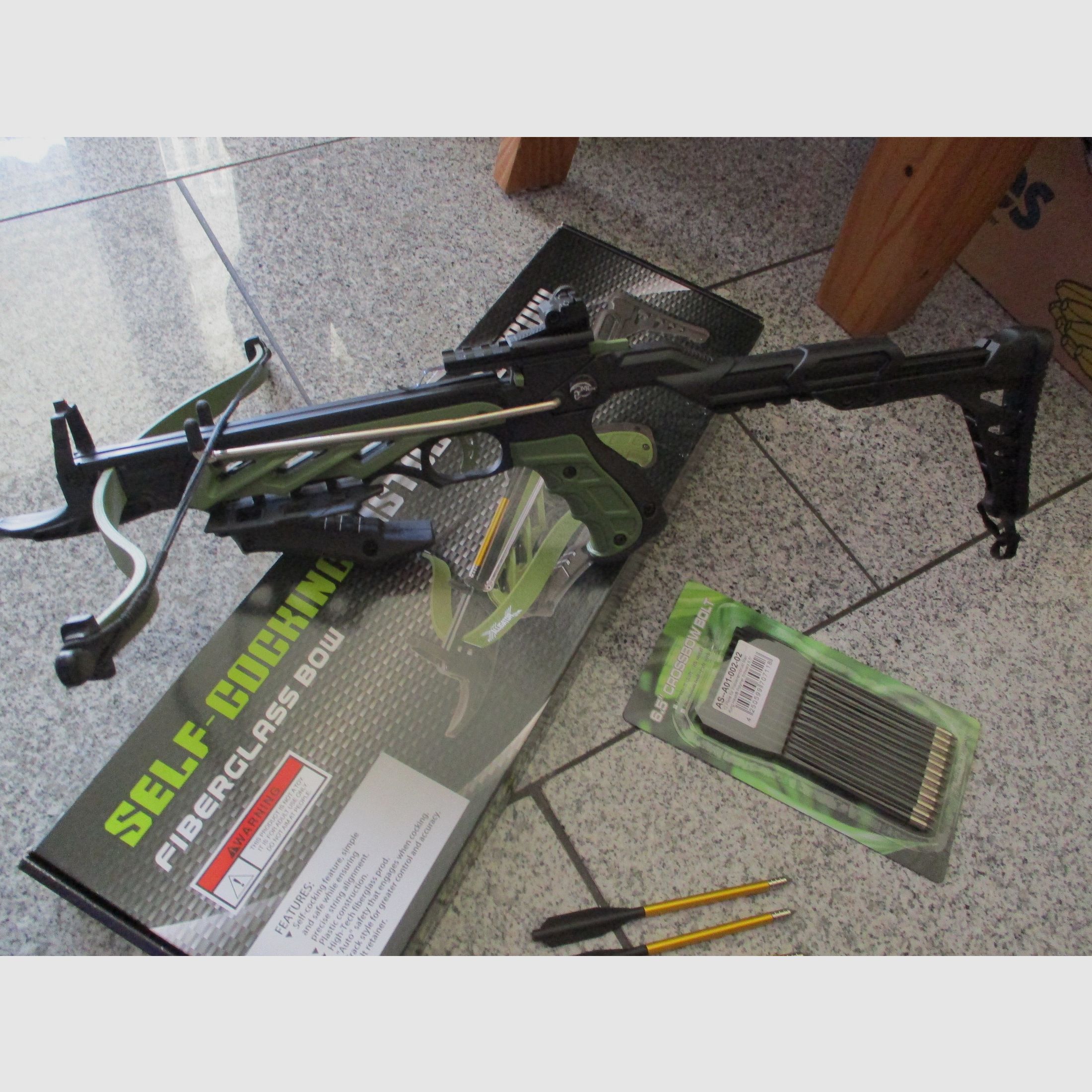 Pistolenarmbrust Man Kung Alligator 2 Oliv 80 lbs NEU