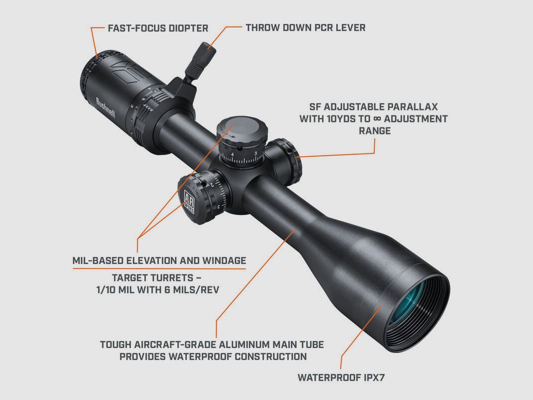 Bushnell Zielfernrohr AR 3-9x40 Dropzone 223 BDC SFP #AR73940