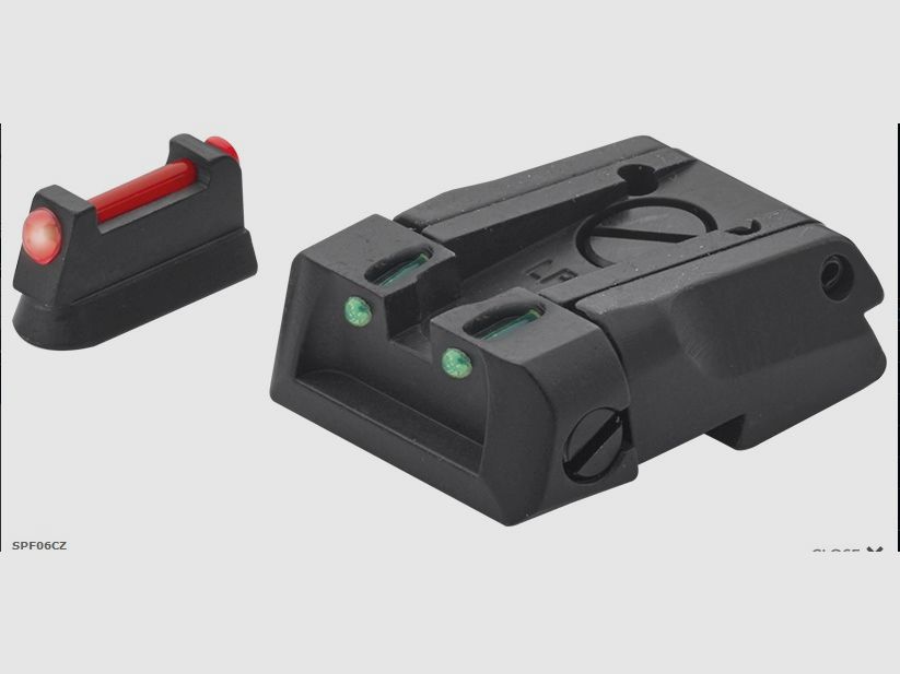 LPA Set Tacca di Mira e Mirino in Fibra Ottica per CZ 75 SP-01 Shadow