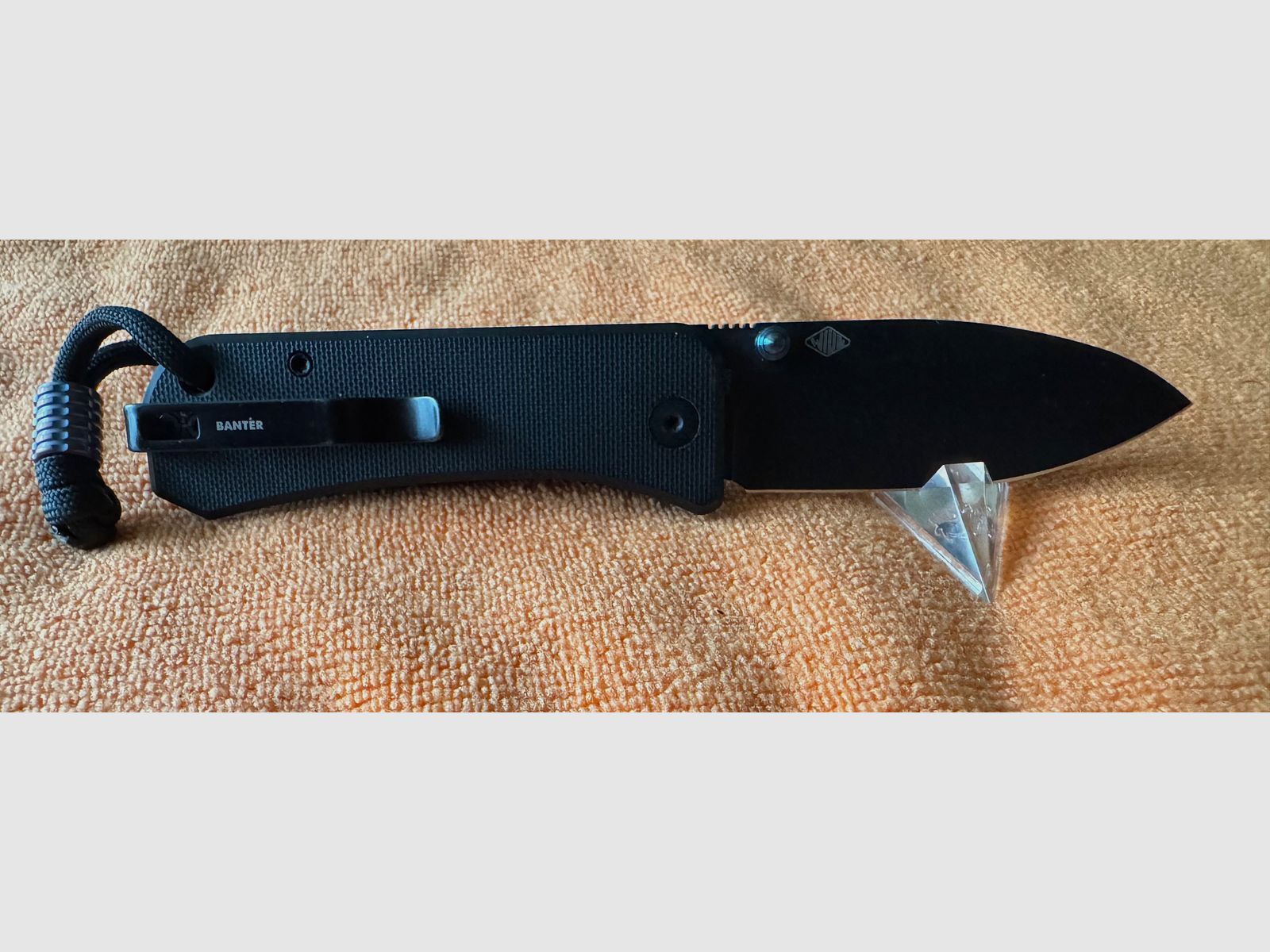 WE Knife Banter ganz schwarz. Vitrinenstück unbenutzt