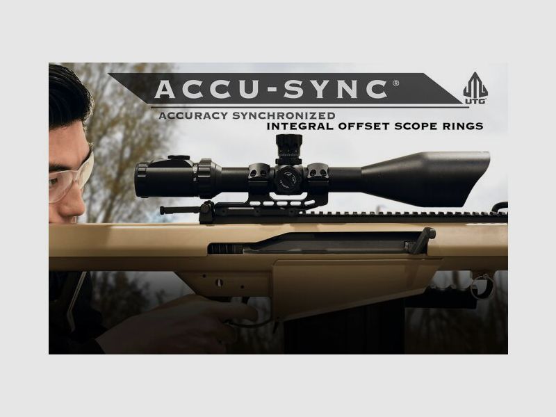 UTG ACCU-SYNC Blockmontage 25,4 mm Medium 34 mm Offset Pro - schwarz