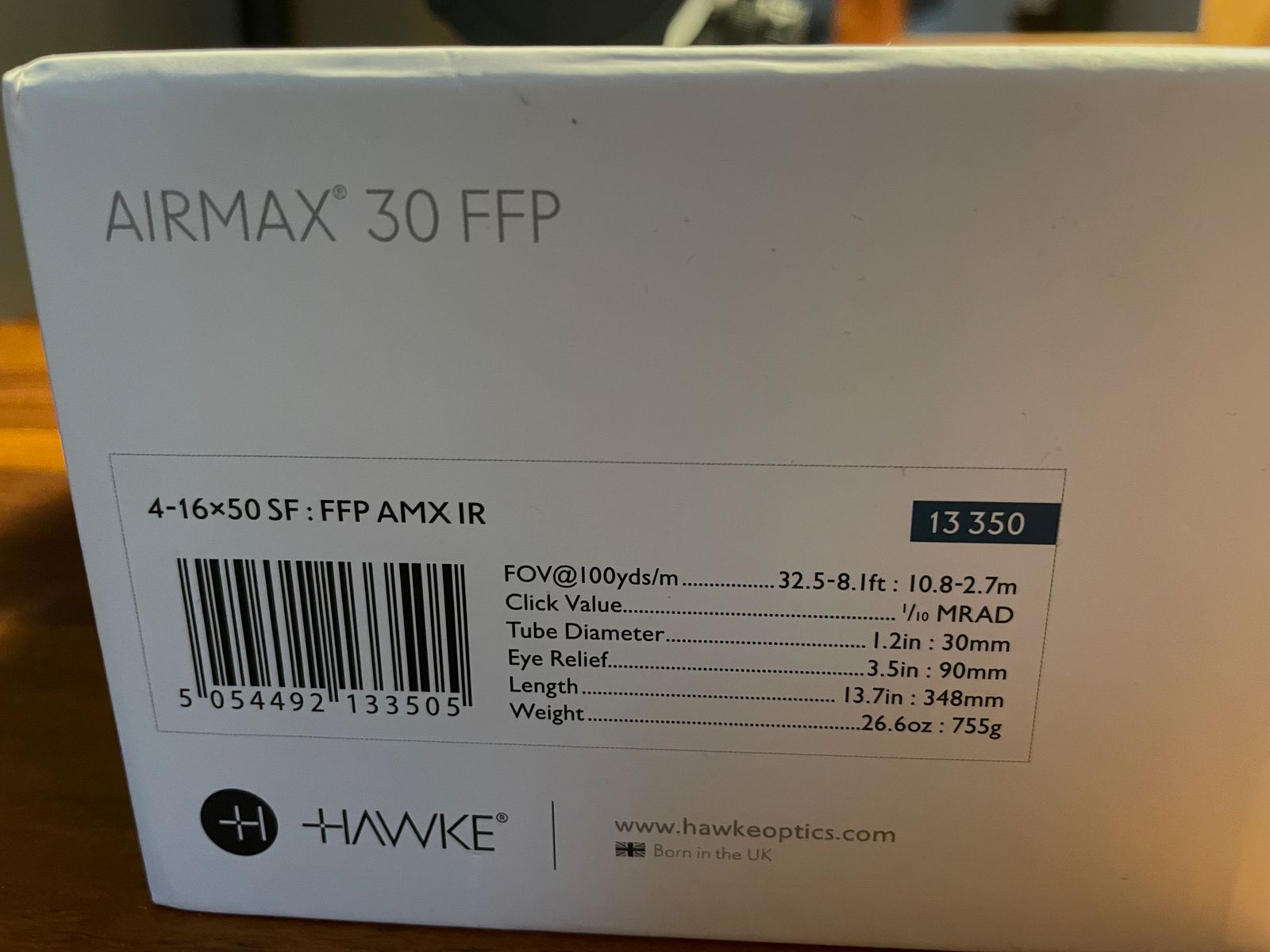 Zielfernrohr HAWKE Airmax 30 FFP 4-16x50 SF : AMX IR