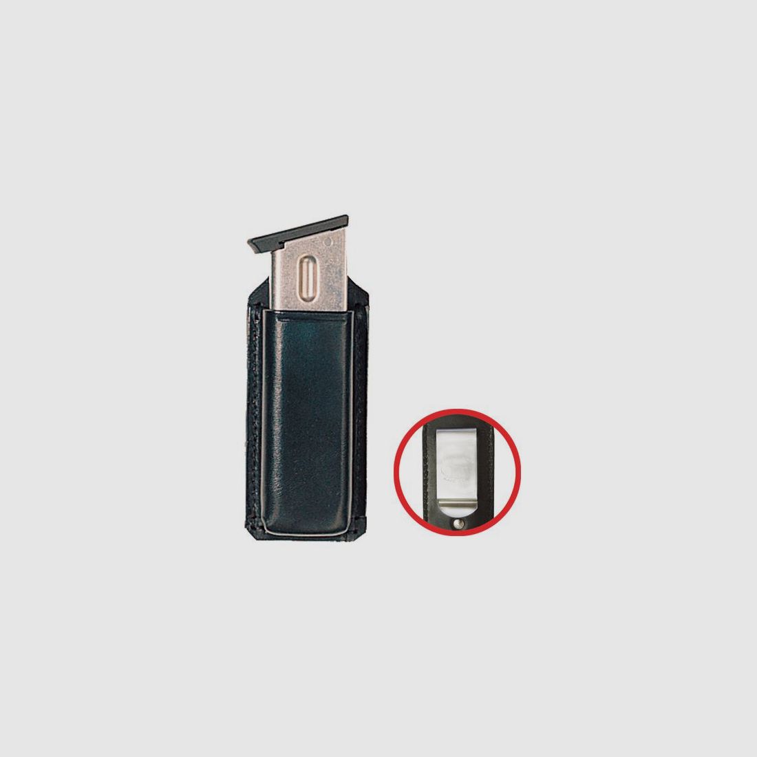 SICKINGER fondina per caricatore 9mm bifilare nera 62833-Clip Single Box