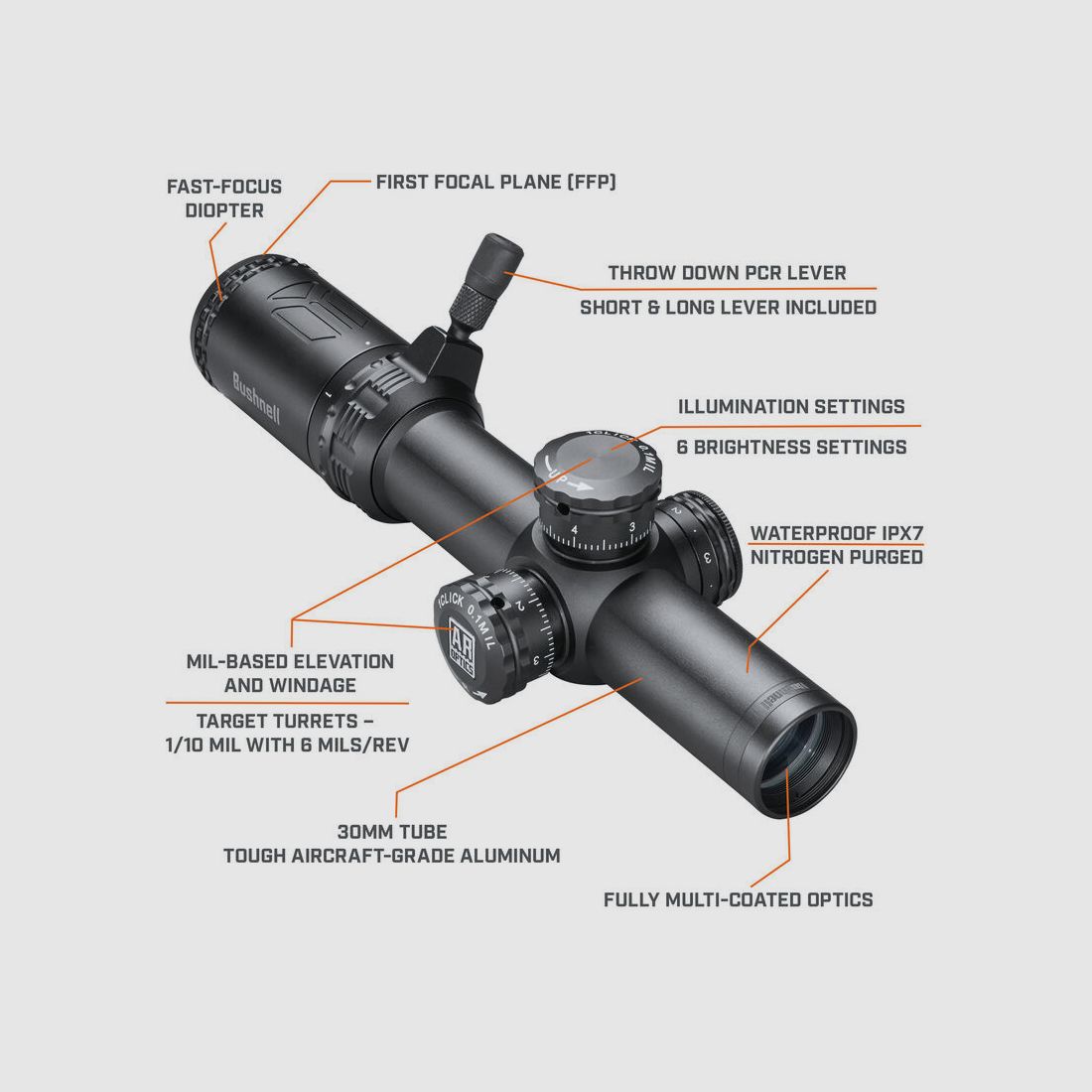 Bushnell Zielfernrohr AR 1-4x24 BTR-1 FFP #AR71424I