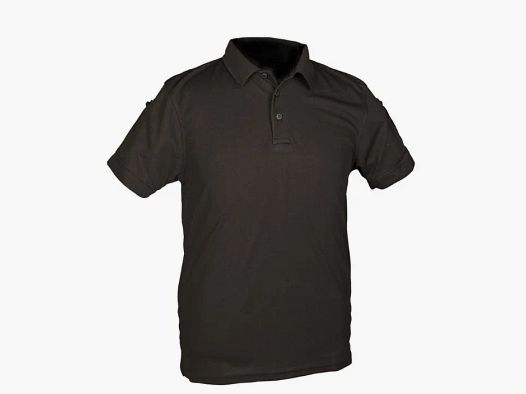 Tactisch Quickdry-poloshirt met korte mouwen (Black) Mil-Tec