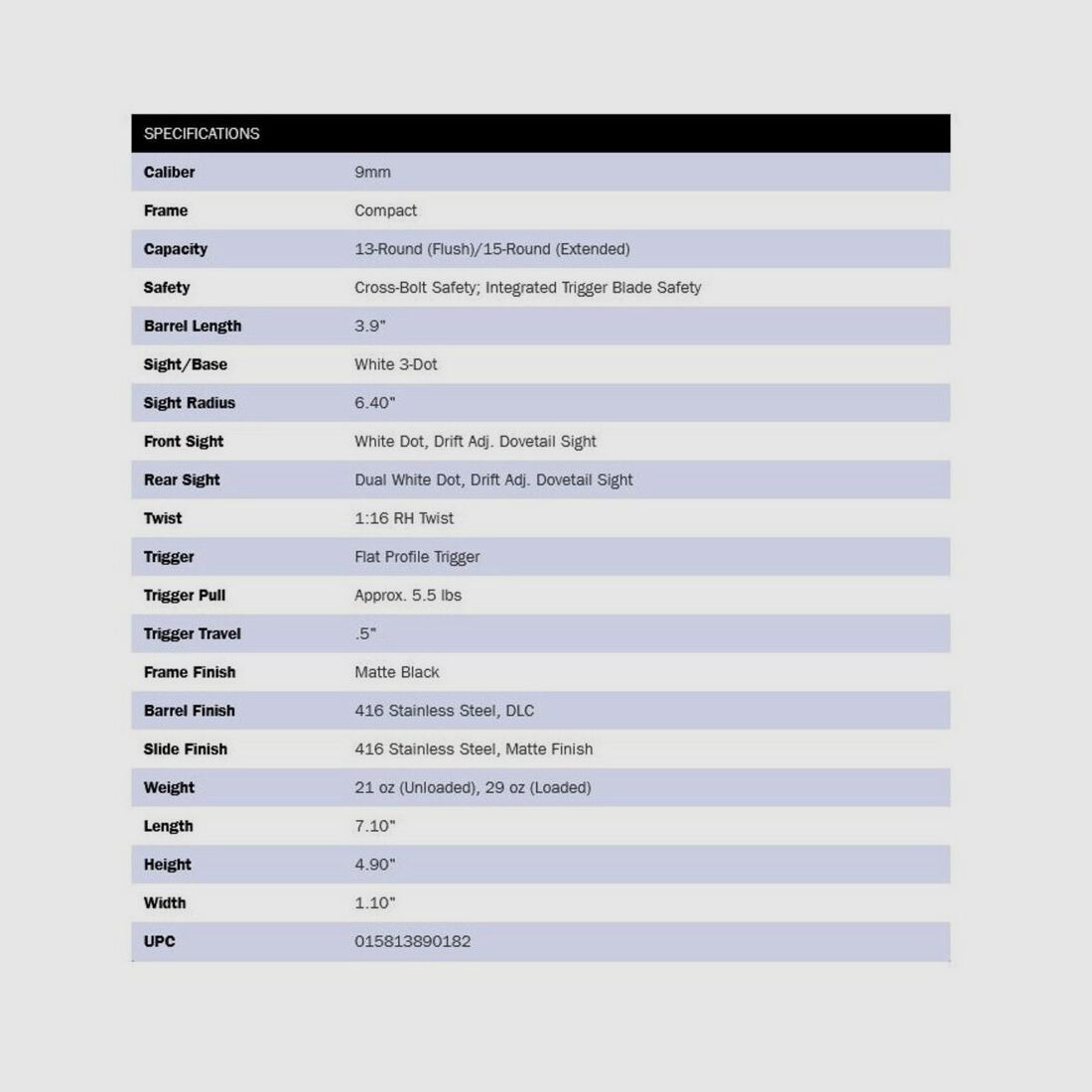 Mossberg MC2c Two-Tone 3.9" (9 inch) C.B Safety 9mm Luger