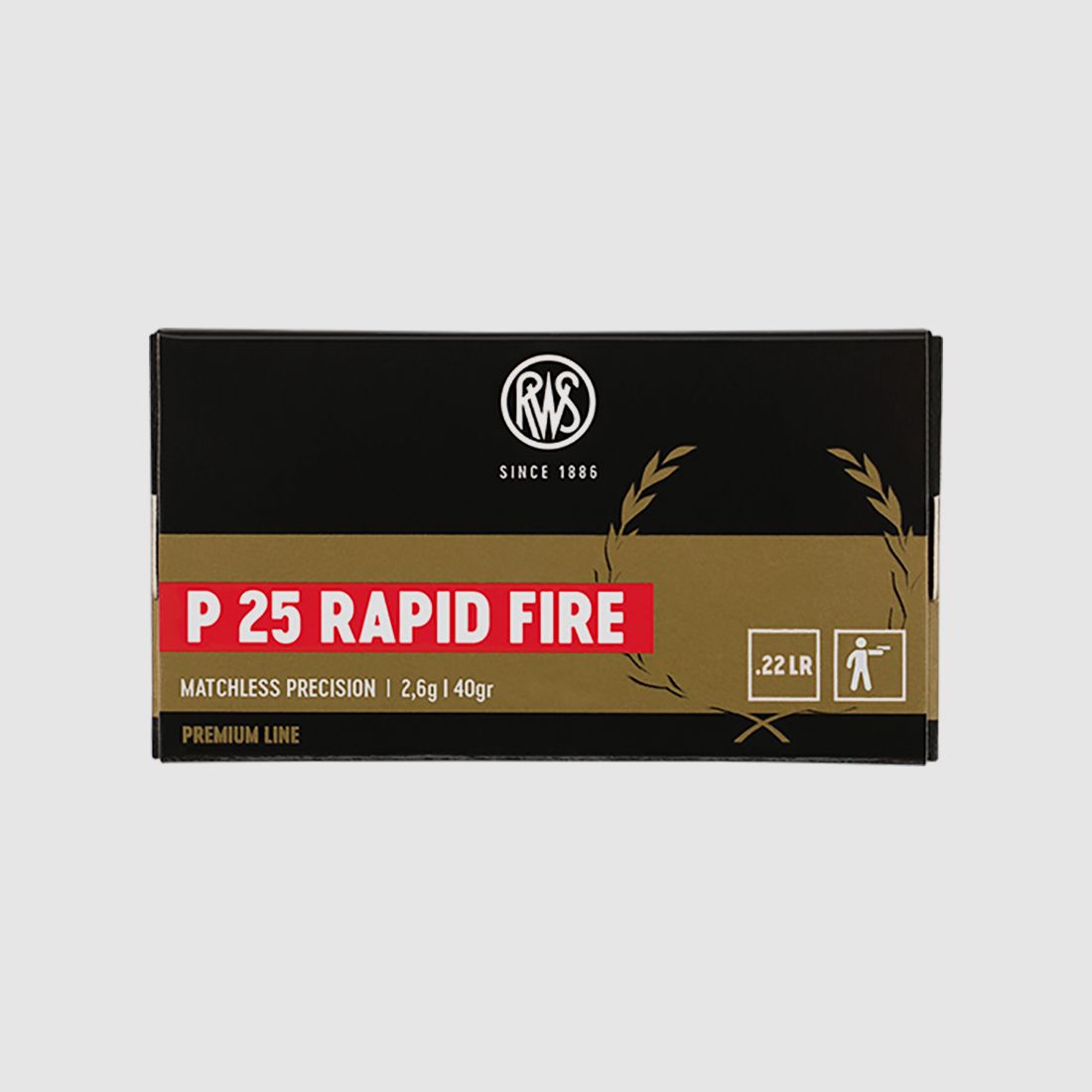 50 Stück / Schuss RWS .22 l.r. lfb KK Munition P25 RAPID FIRE > 2,6g BleiRund Sportpistole Schnellfe