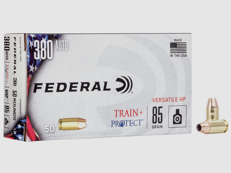 Federal Train+Project .380 ACP 85GR VHP 50 cartuchos