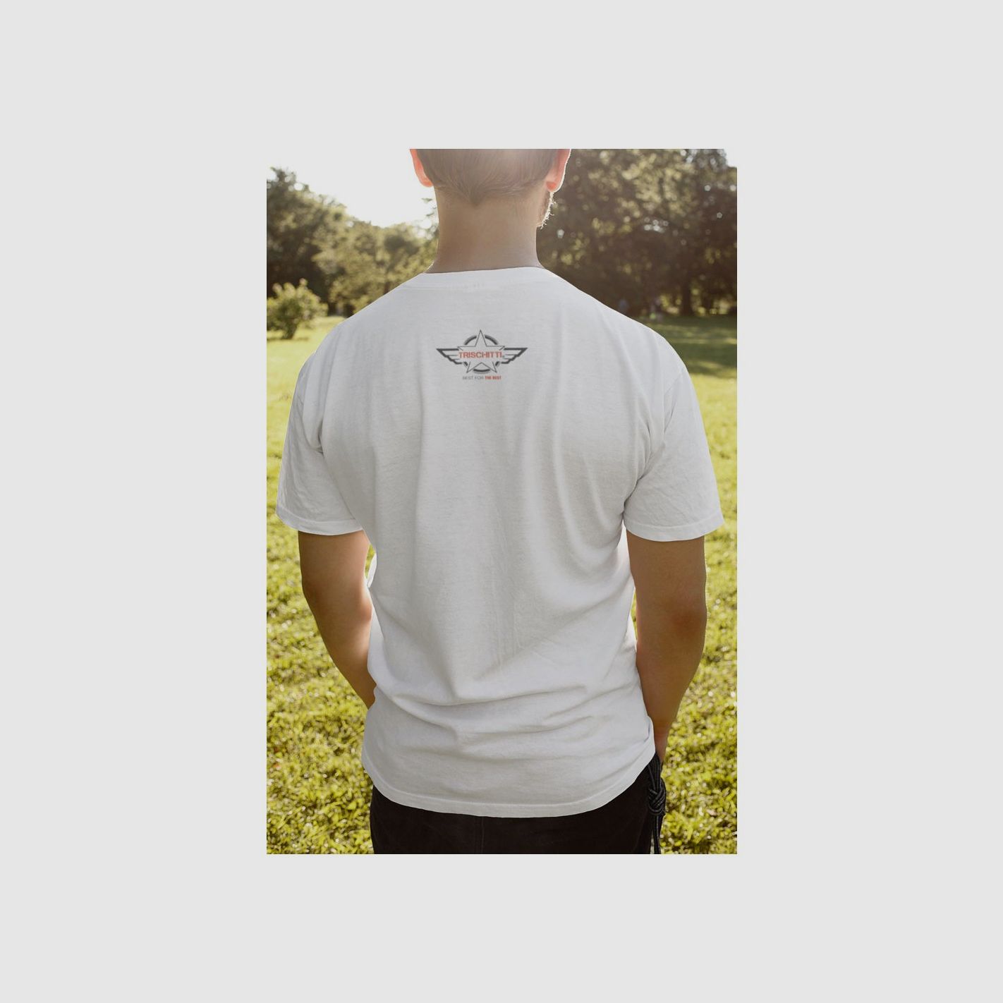 Trischitti T-Shirt weiß "Talent bedeutet nichts ohne harte Arbeit": Die wahre Essenz des Erfolgs, Bild 3 von 4