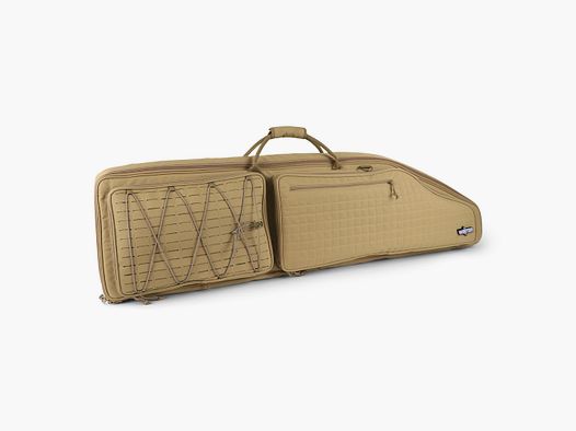 Borsa per armi invernale Olympic 130 cm – Laser-Cut MOLLE, Shockcord, sistema di trasporto zaino, nylon 1000D (Dune)
