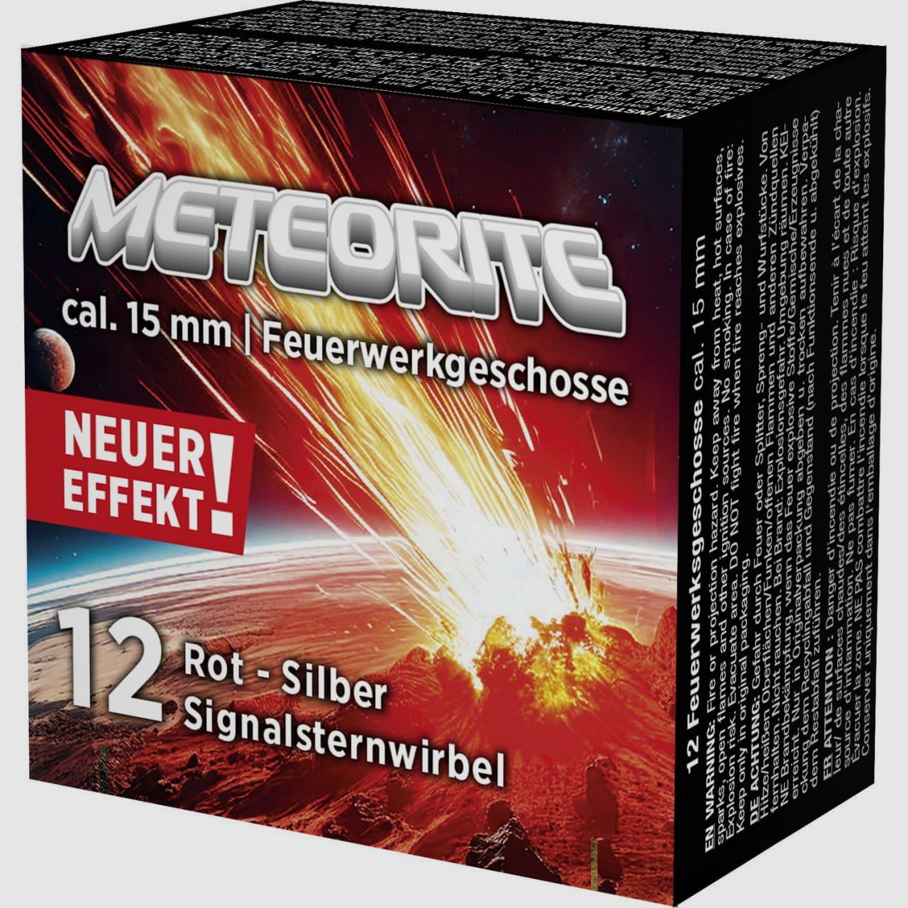 Umarex Signalsterne Meteorite 12er Schachtel Rot-Silber