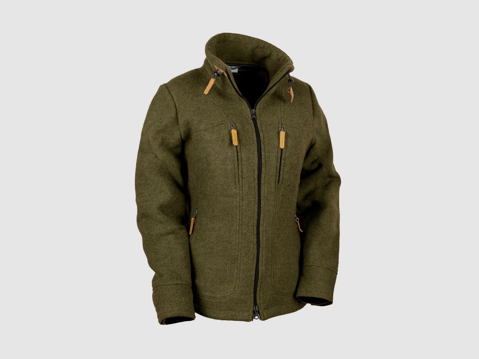 Weiche Lodenjacke "Kragenwally", Moosgrün
