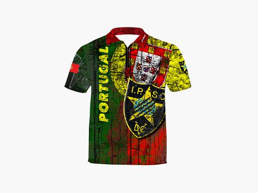 DED IPSC Portugal T-Shirt, Größe: 3XL, Benutzerdefinierter Name: Mit Benutzerdefiniertem Namen, Kleidungstyp: Damen