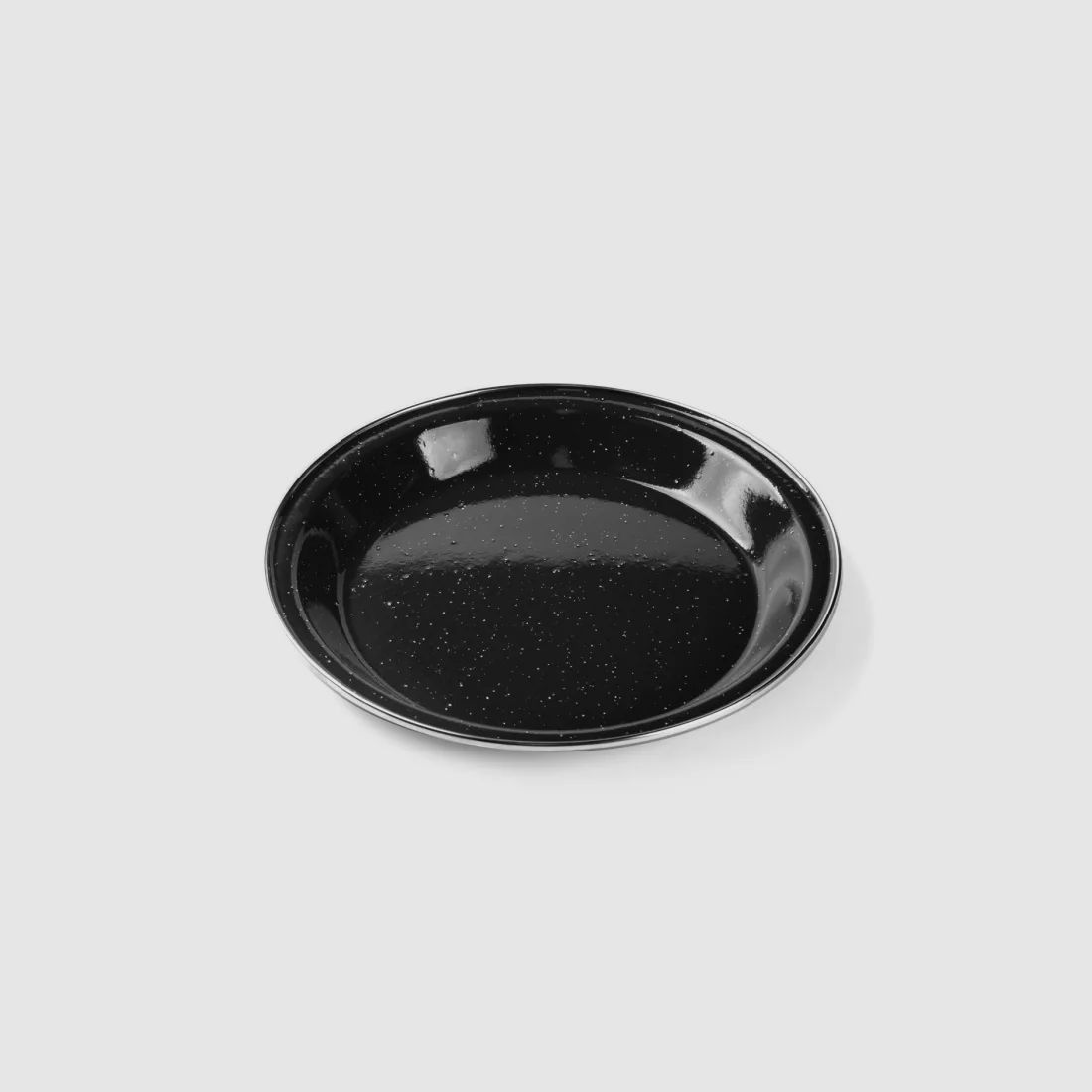 Small enamel camping dish set 3-piece in black