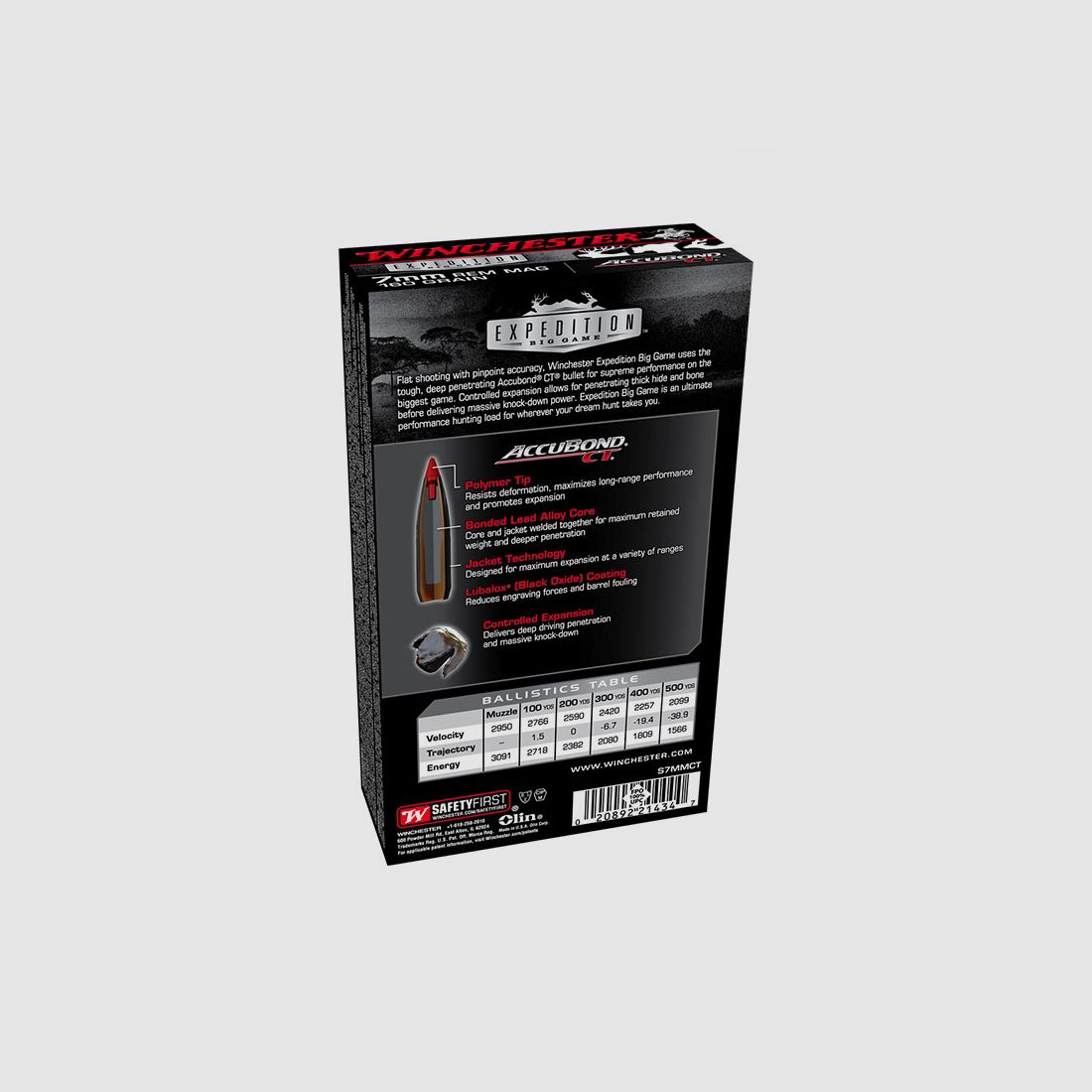 WINCHESTER – EXPEDITION BIG GAME | 7MM REM MAG 160GR | ACCUBOND CT, Bild 3 von 5