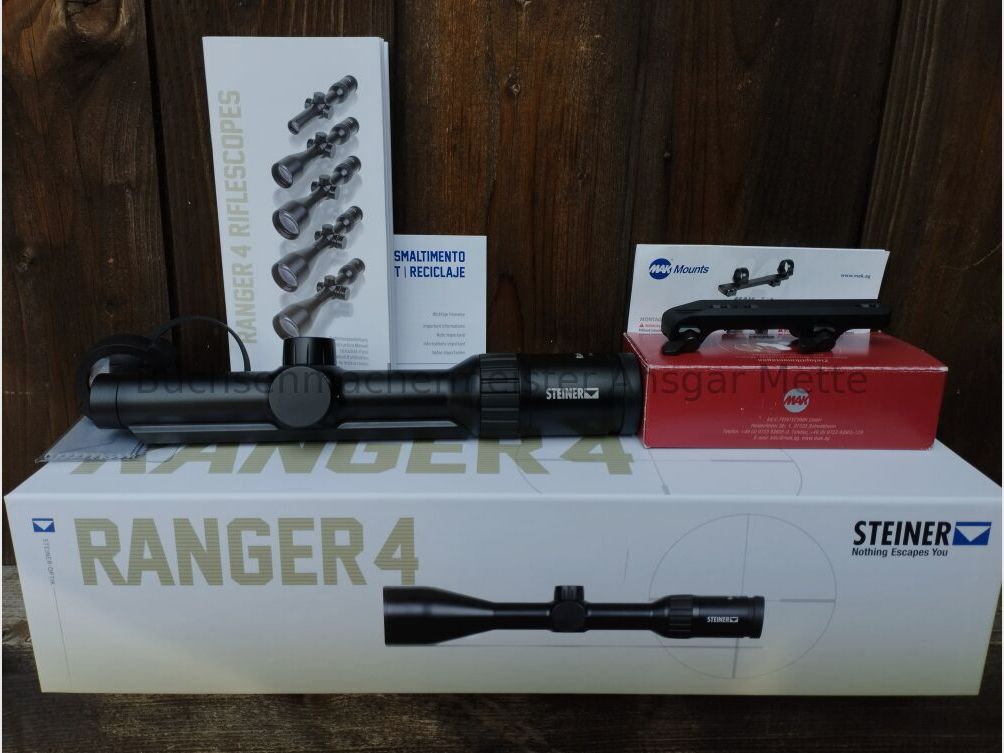 Steiner Ranger 4 1-4x24 mit ZM Schiene und Montage für Blaser R8	 Steiner Ranger 4 1-4x24 mit ZM Schiene und Montage für Blaser R8