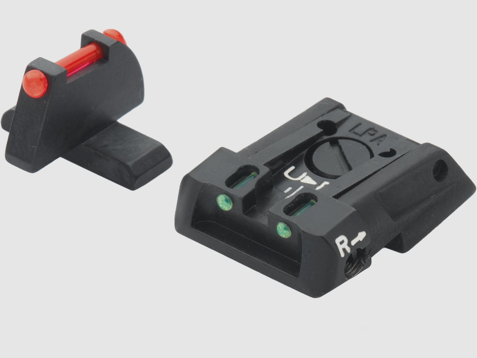 LPA SPF01HK Fiber Optic Vizier Set voor HK Pistolen Mod. P30 (L), HK45, SFP9 (L) – Fiber Optic