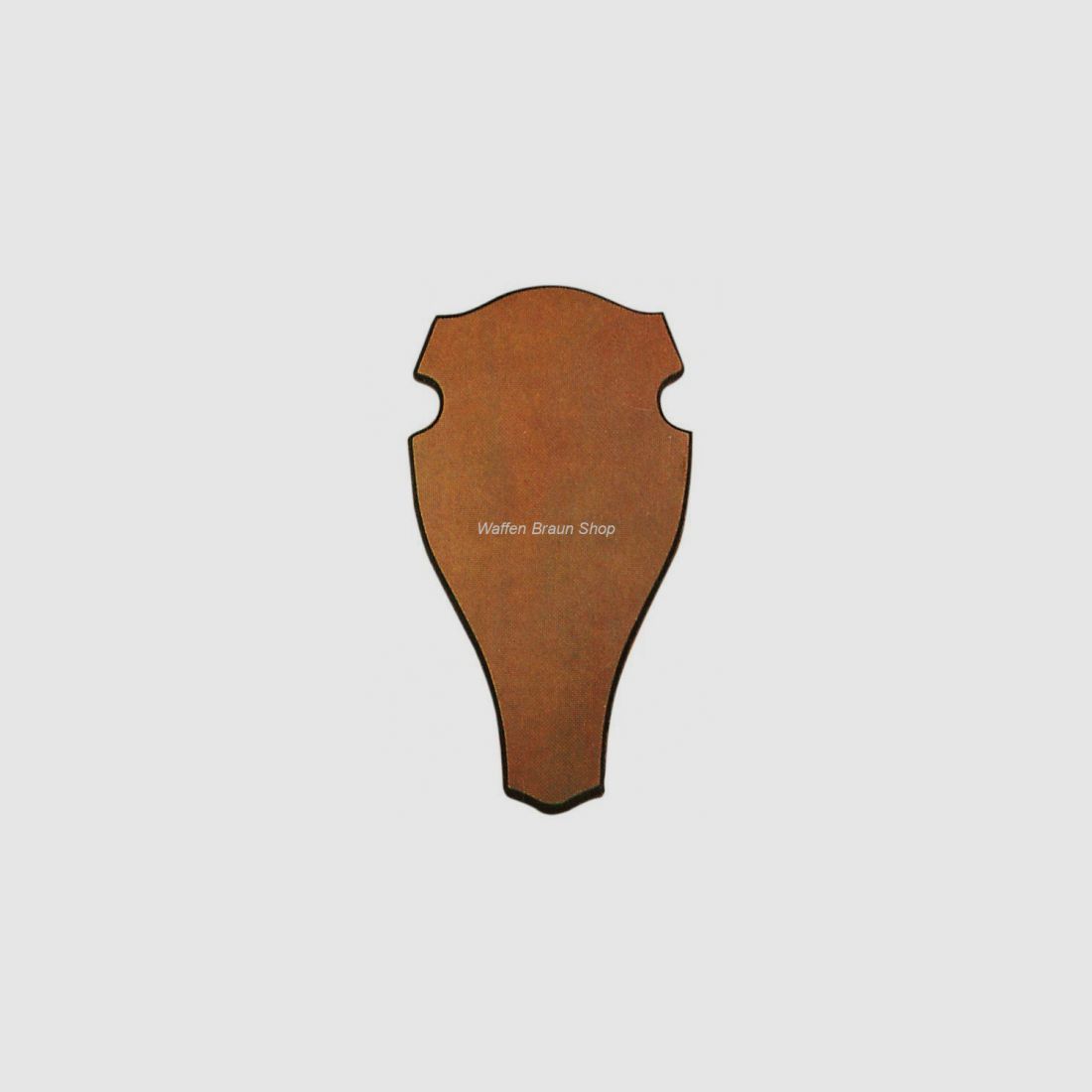 Geweihbrett für Rot- u. Damhirsch, 45x24 cm, abgerundete Form, ohne Ausfräsung, hell