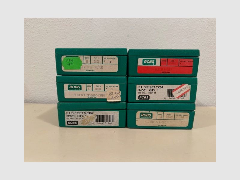 RCBS set per ricarica – Rock Chucker II, bilancia 10-10, Uniflow, case trimmer, set di matrici & accessori