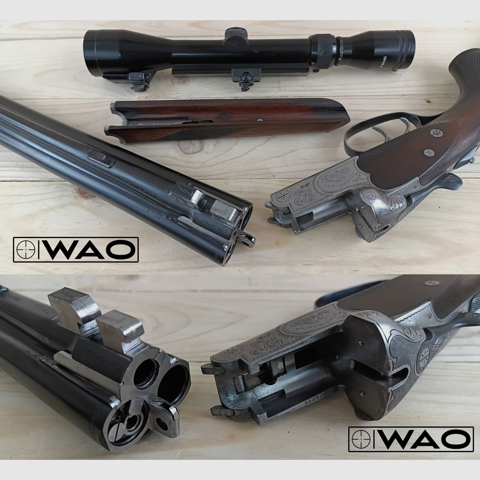 Sauer & Sohn Mod. 3000 Drilling, Cal. 7x57R, 16/70 *avec ESL & Optique*, image 4 sur 4