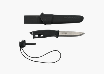 Messer Morakniv Companion Spark black Pinpac , mit integriertem Zündstahl