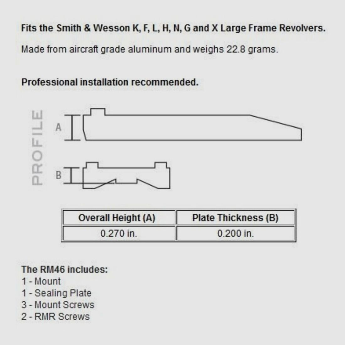 Trijicon RMR/SRO Montage S&W Revolver