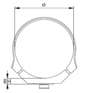 obejma przednia 62mm z czopem Recknagel, zdjęcie 2 z 2