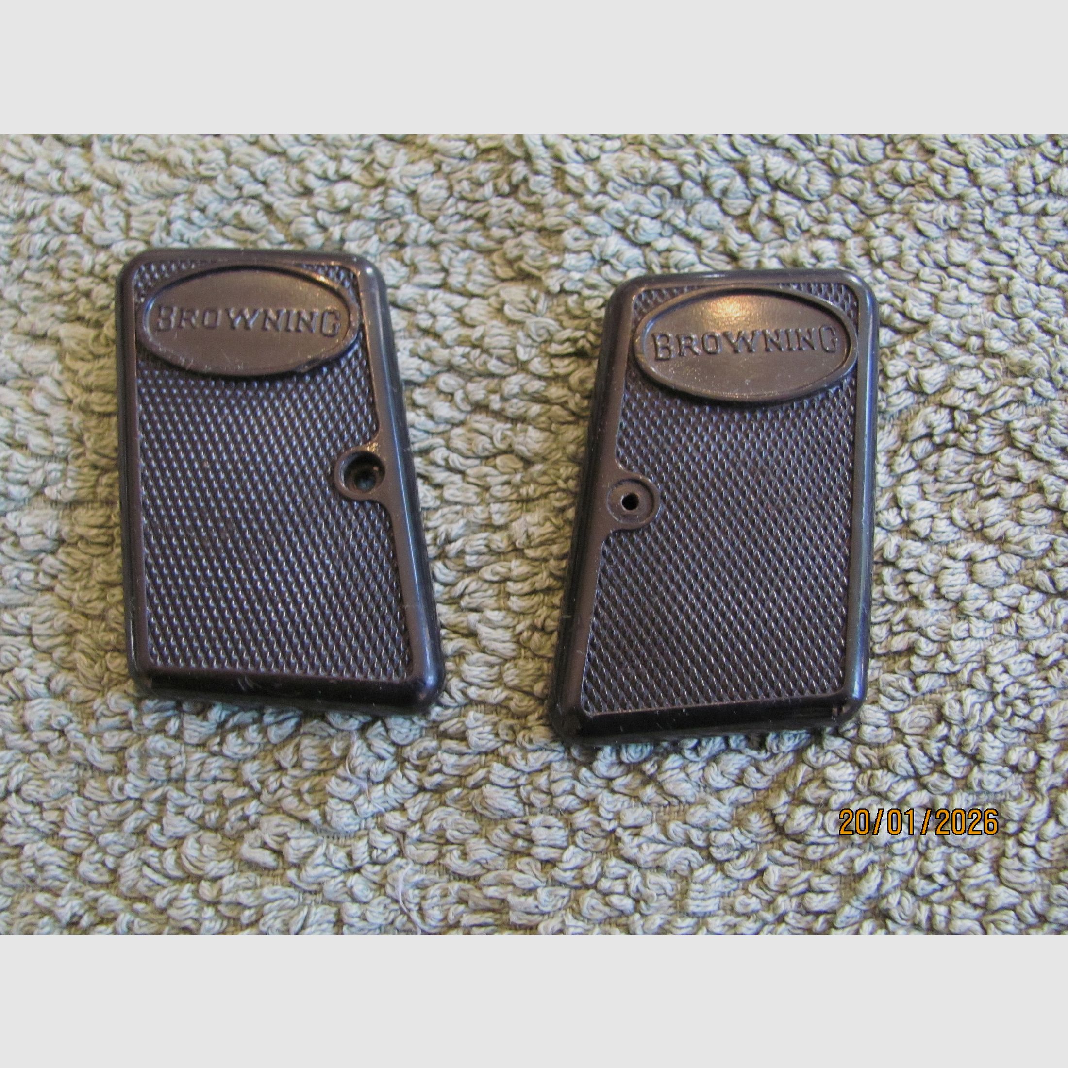 Original Griffschalen FN Browning Baby Bakelit schwarz