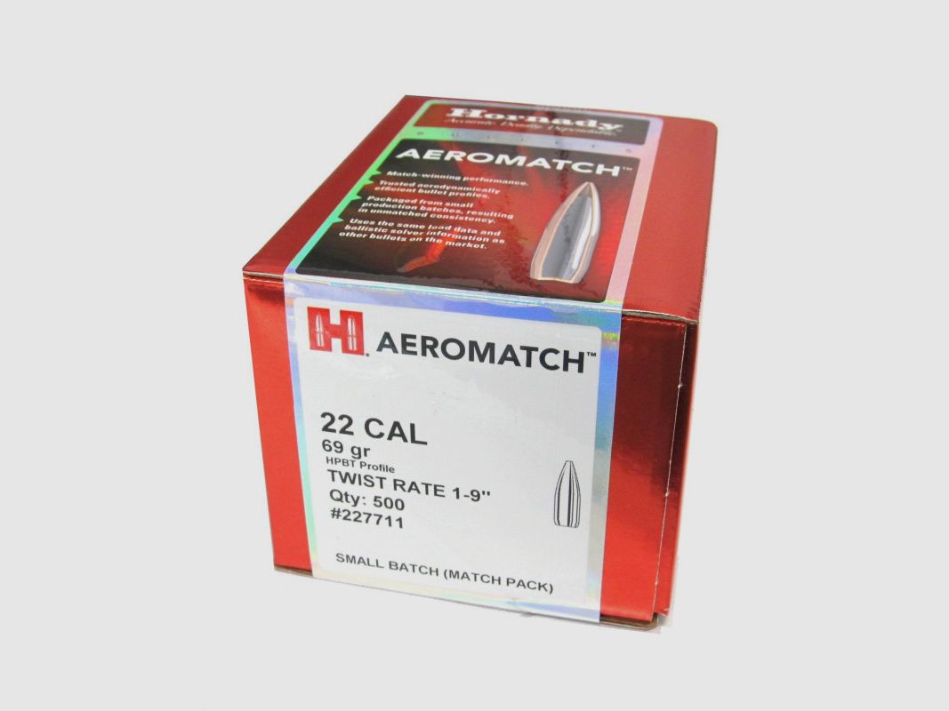 HORNADY PALLE CAL22 GR 69 AERO M