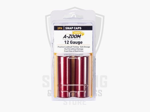 A-Zoom cal. 12 Snap Caps Cartouches inertes de manipulation lot de 2 rouges