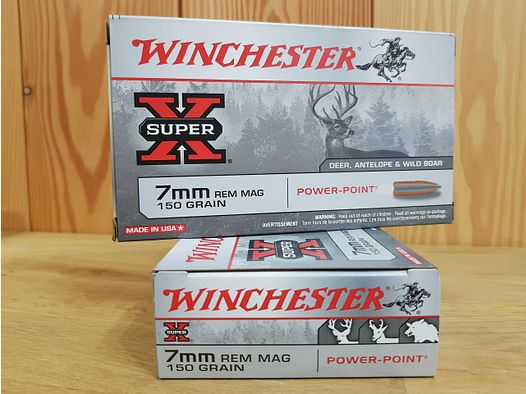 WINCHESTER MUNITION KAL. 7MM REM. MAG. POWER POINT 150 GR.