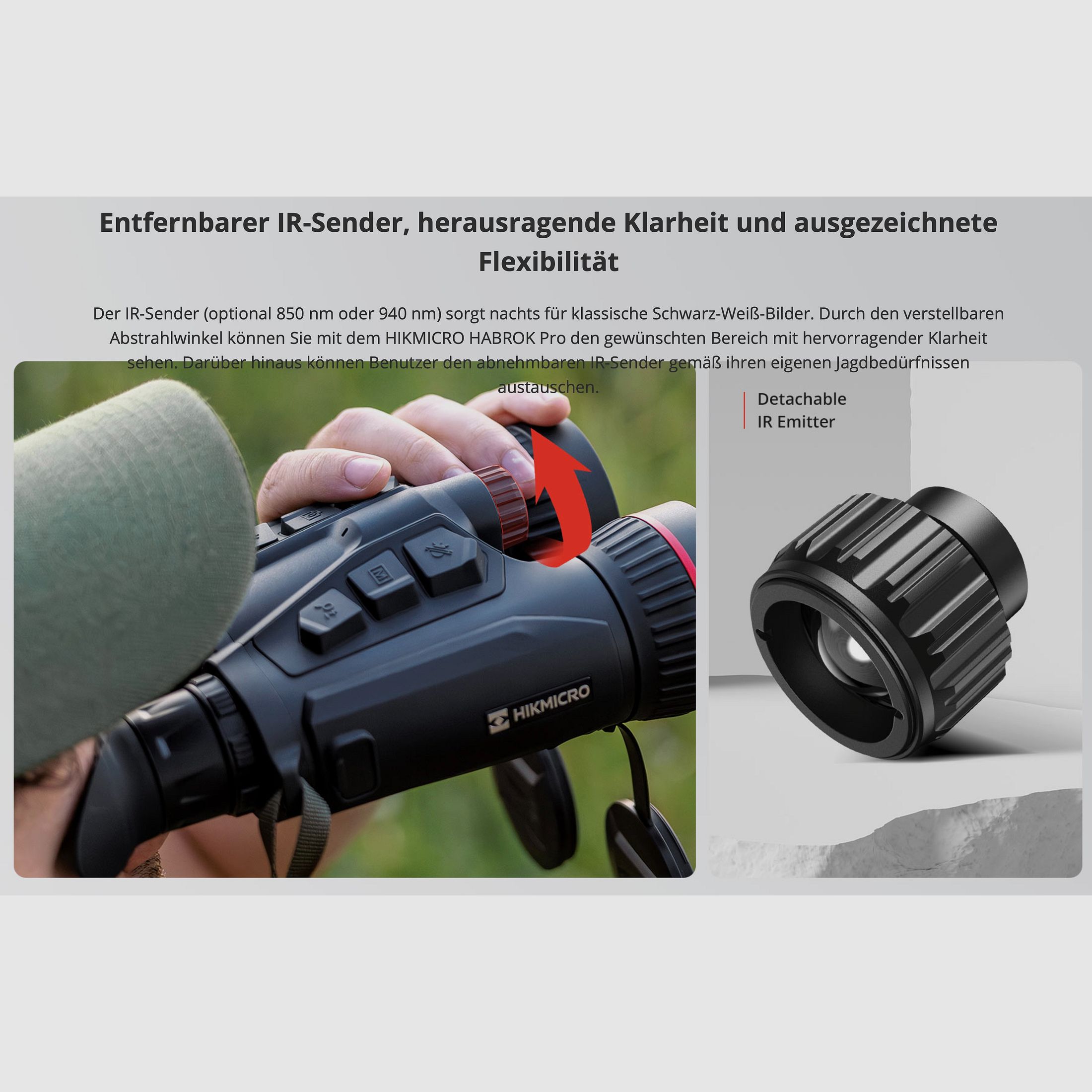 Hikmicro Binocular Habrok Pro HQ50LN Wärmebild Nachtsicht Digitalkamera 1920 × 1080 OLED