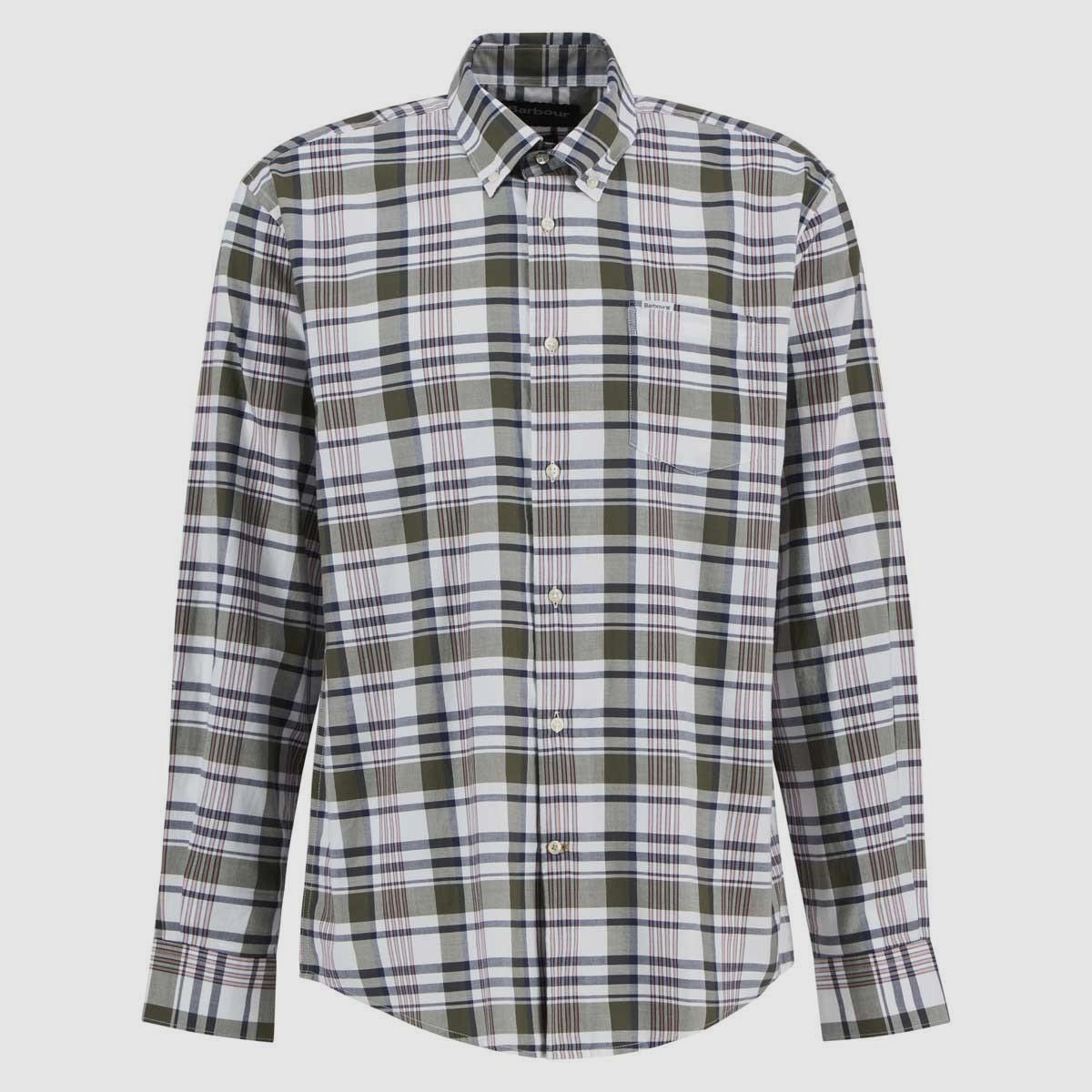 Barbour Hunwick Shirt Olive Green Men - XL