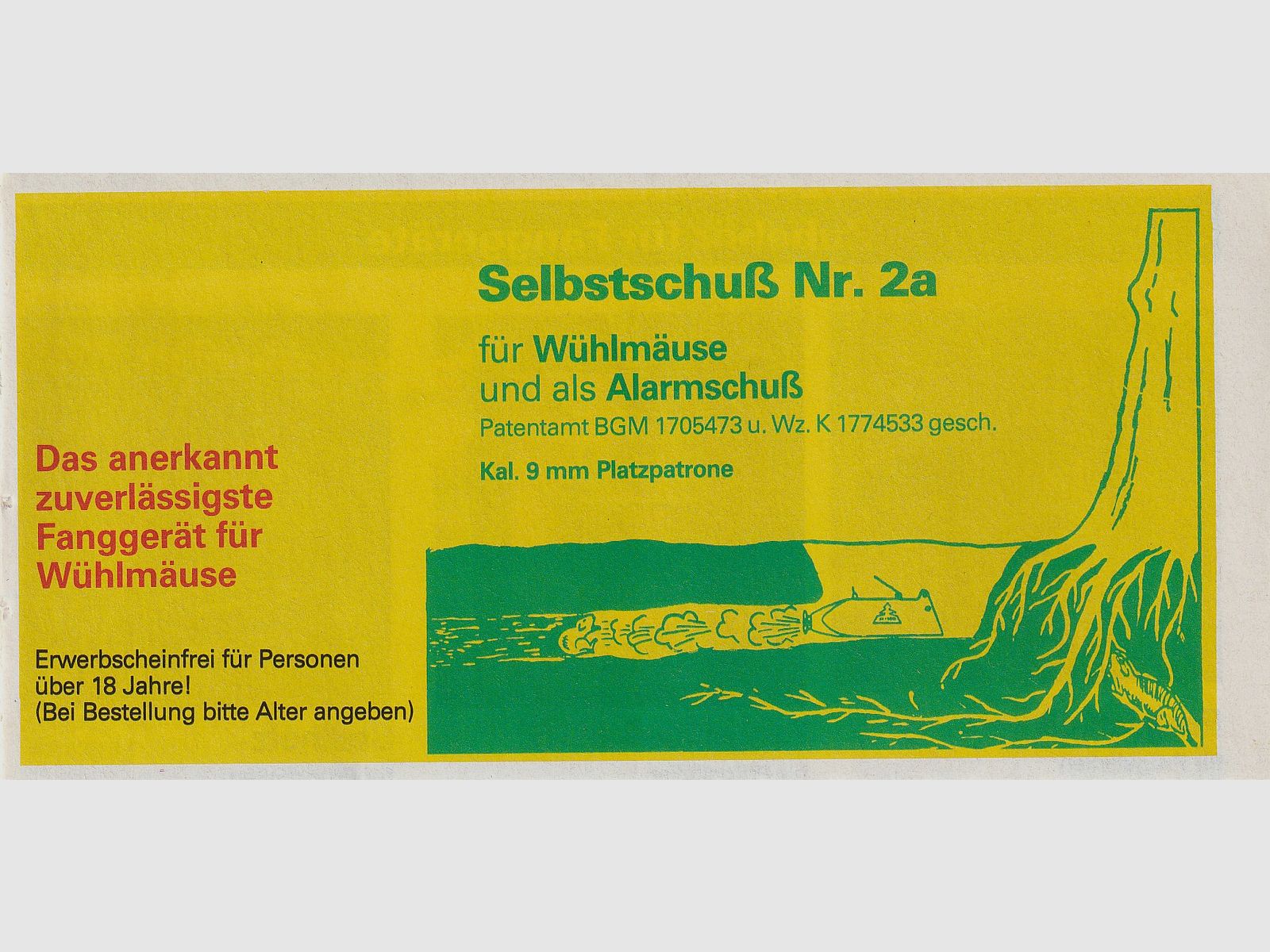 Gopher self-shooting trap Kieferle Auber
