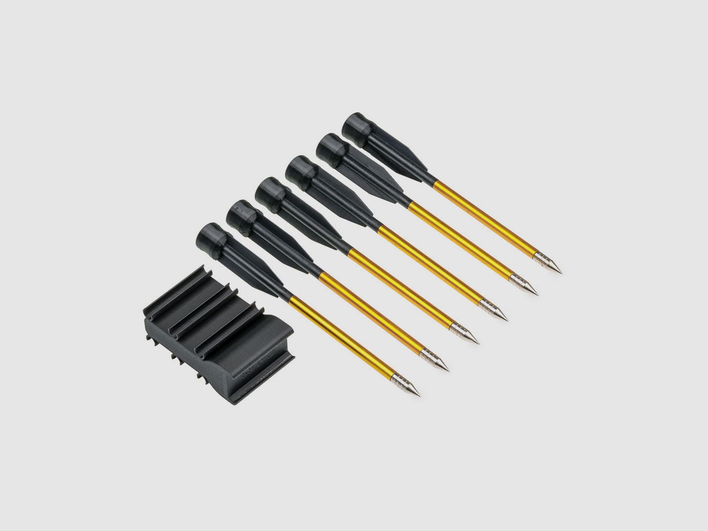 KOMBI | SOPORTE DE FLECHAS Cal.68 | Soporte de flechas + 6 flechas | Negro | T4E HDR68 | HDX68 | HDS68 | HDB68