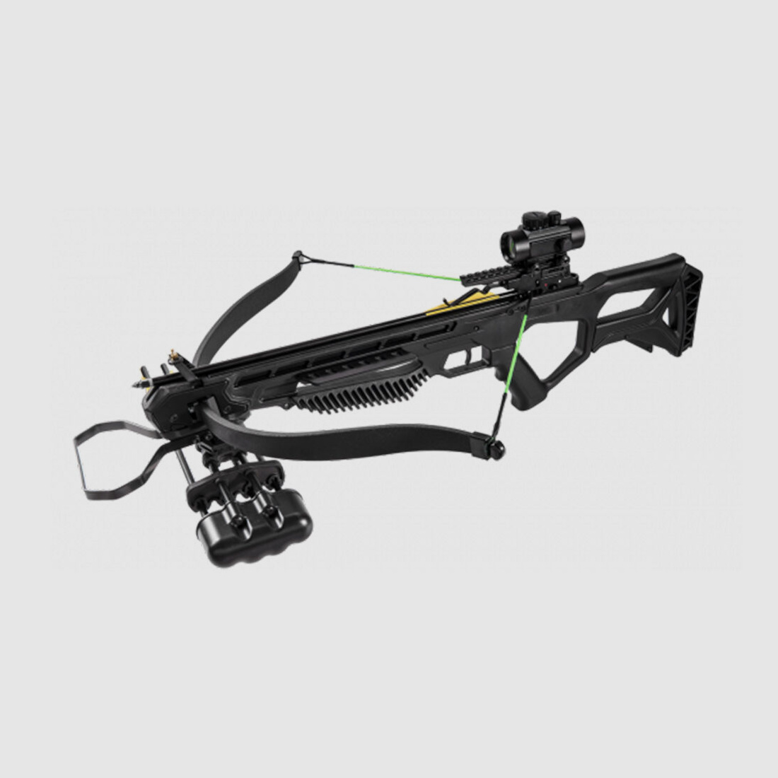 Man Kung Recurve Specter 175 lbs Black SET - Carquois, Flèches, RedDot