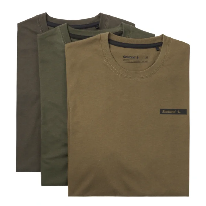 SEELAND 3-Pack T-Shirts - Pine Green/ Military Olive/ Grape leaf (40630024600)
