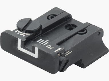 LPA TPU84BZ18 verstellbare Mikrometer-Kimme für CZ100, CZ75 P-07 Duty – White Outline