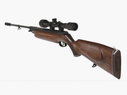 WEIHRAUCH Druckluftwaffe Gewehr HW35 Schalldämpfer Set Kal. 4,5mm mit ZF 4x32