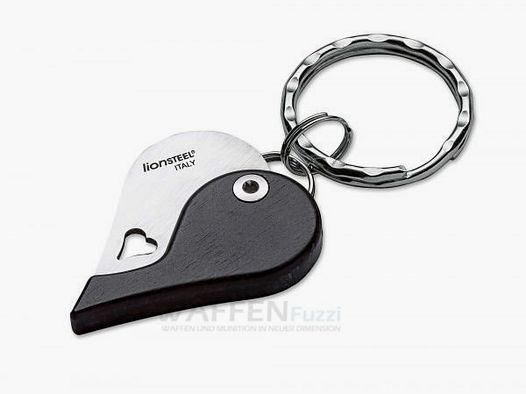 LionBeat Ebony Sleutelhanger Hartvorm